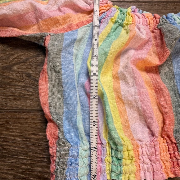 Gap Girls Cotton Puff Sleeve Top, Set of 2, Size Small, Linen, Eyelet, Summer - Picture 6 of 16